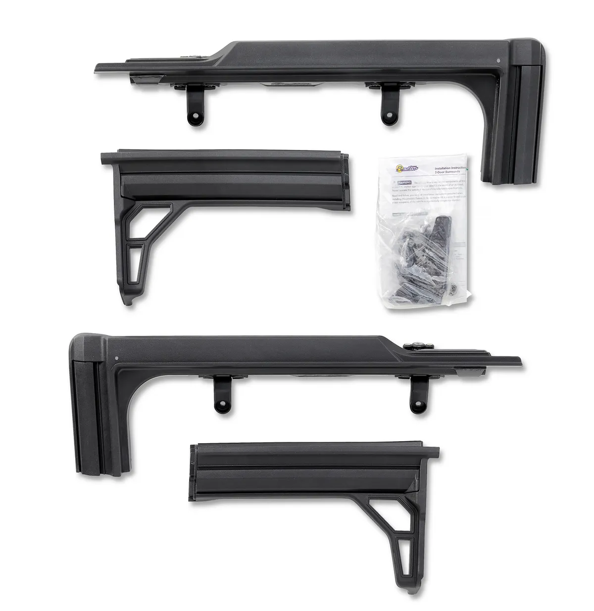 Jeep Door Surrounds For Jeep 2018-Current Wrangler JL 2 Door Black Polypropylene Bestop product image