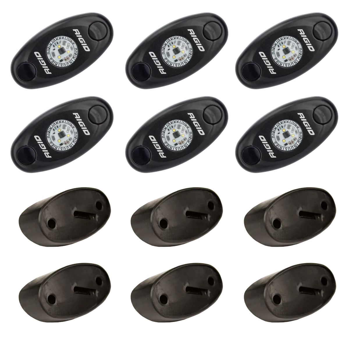 RIGID A-Series LED Universal Rock Light Kit, High Power Cool White, Set Of 6 product image