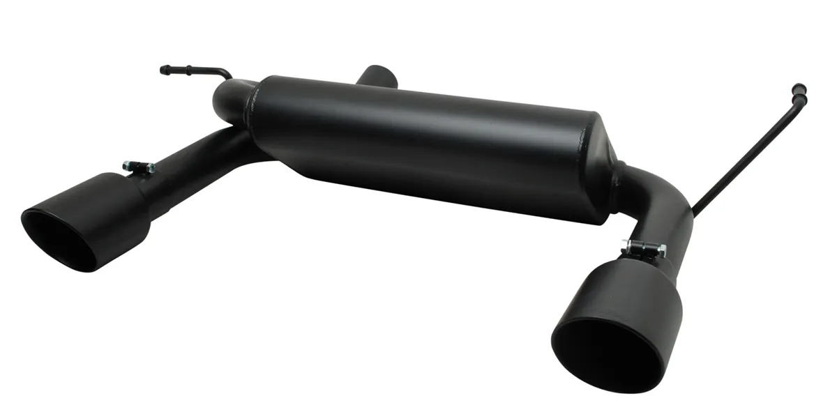 Black Elite Cat-Back Dual Split Exhaust System; Black Ceramic product image