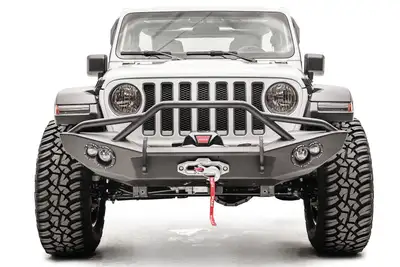 Fab Fours Jeep JL Lifestyle Winch Bumper w Pre-runner Guard Gladiator JT Lifestyle Winch Bumper w Pre-runner Guard