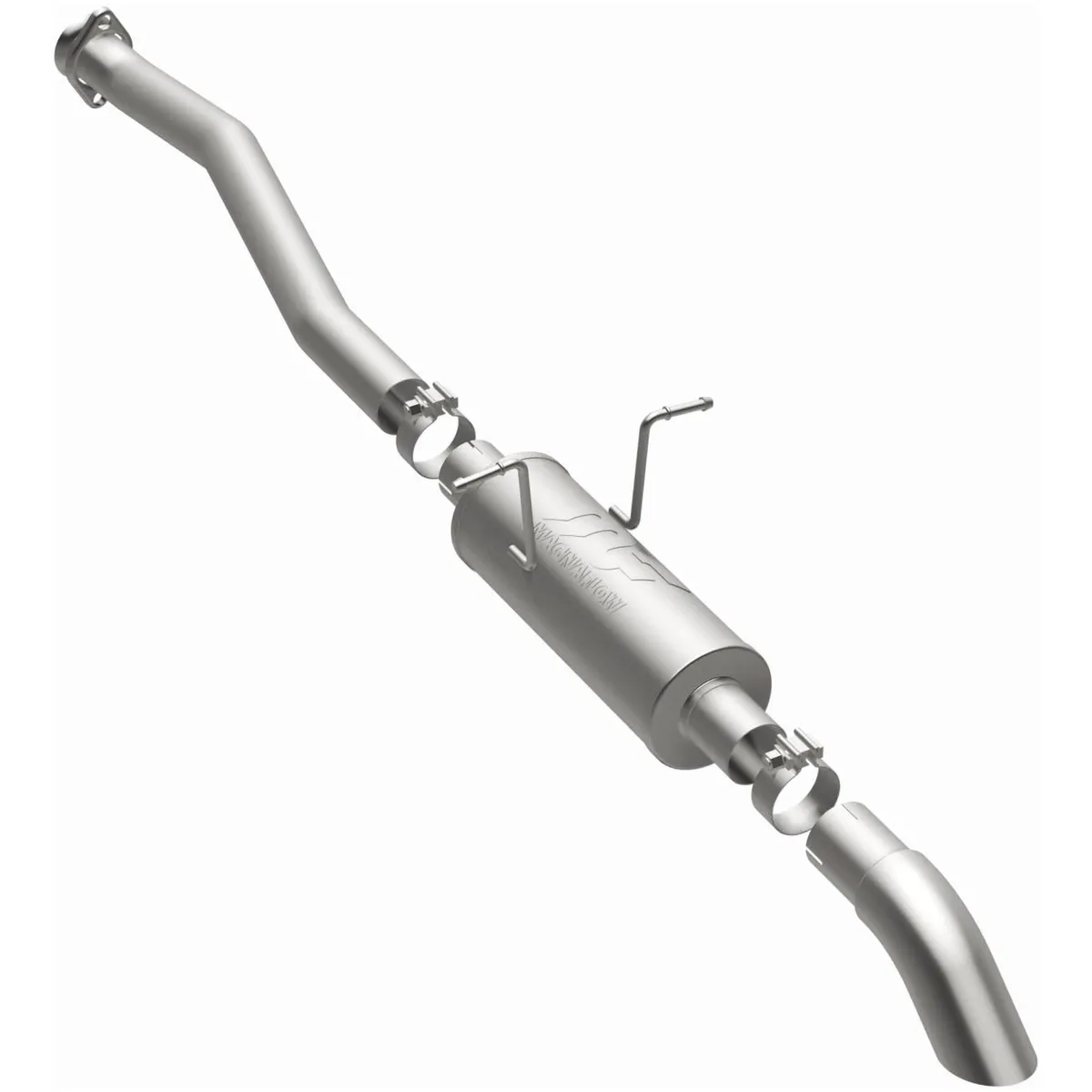 MagnaFlow Exhaust Products 98-10 Ford Ranger EC/CC 3.0/4.0 Cat-Back System featuring 2.5in stainless steel piping and a 3in stainless steel Turn Down tip