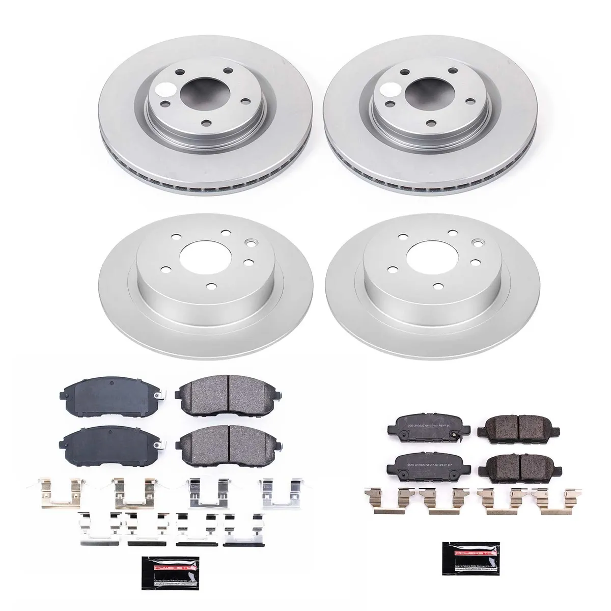 Z17 Geomet Coated Rotor Kit: Genuine Geomet Fully Coated Rotors; Ceramic Pads W/Hardware product image