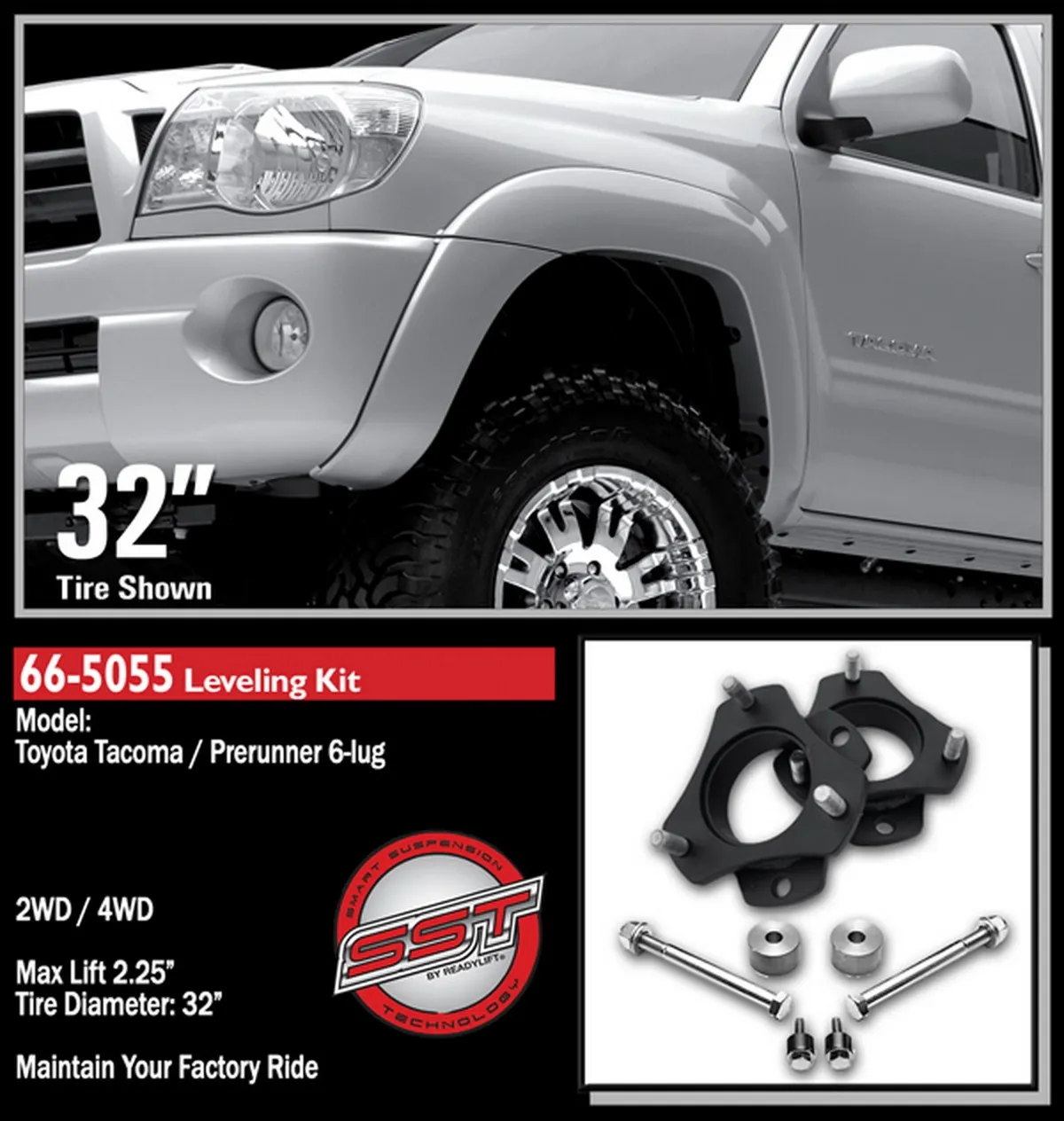 2.25" Front Leveling Kit - Toyota Tacoma 6-Lug 2005-2023 product image