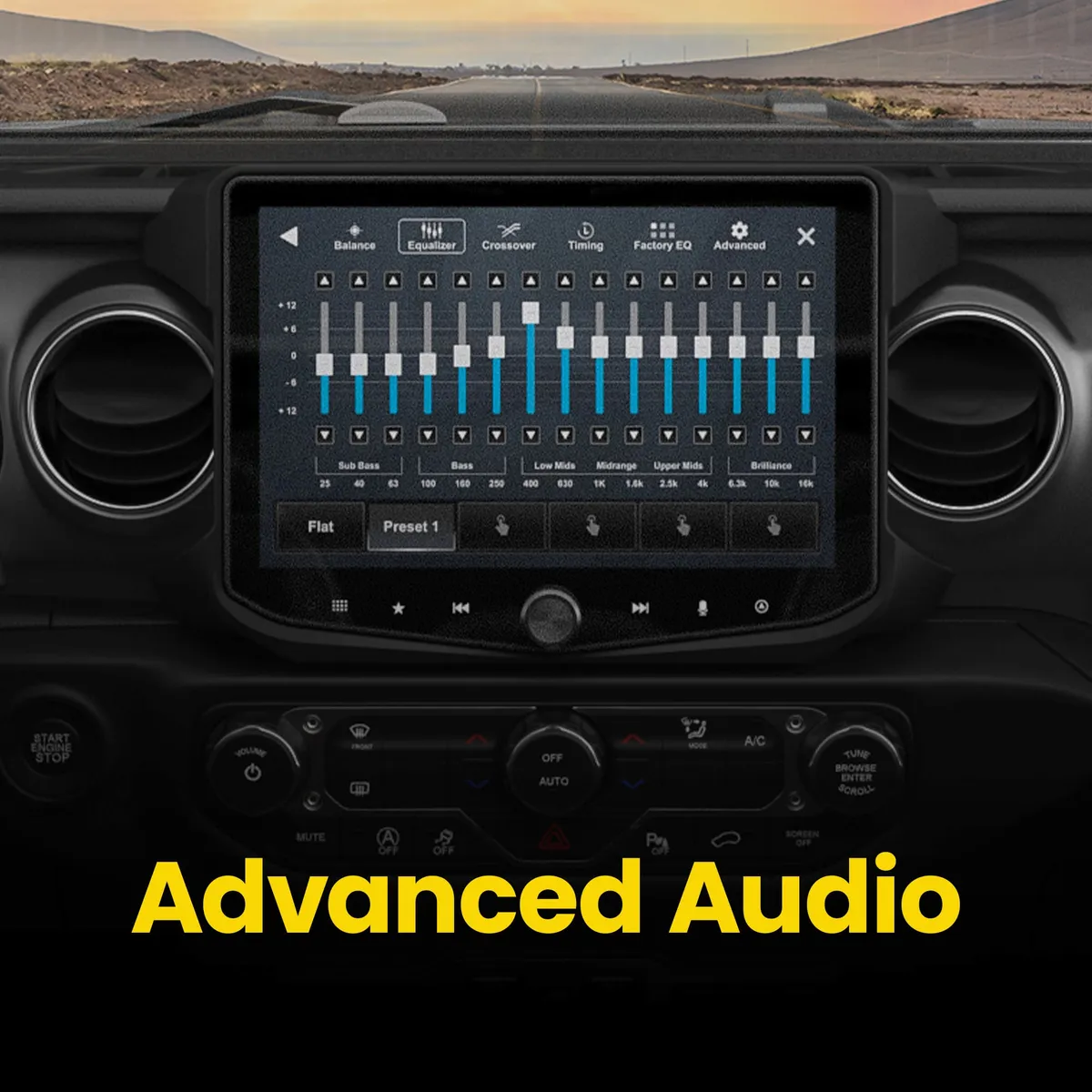 HORIZON10 Jeep Wrangler JL (2018-23)/Gladiator JT (2020-23) 10" Radio Fully Integrated Kit w/Nav Card | Displays Vehicle Info & Off-Road Mode product image
