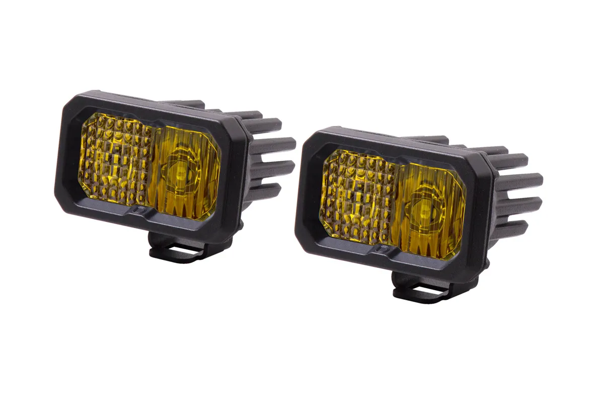 Diode Dynamics Stage Series C2 2 Inch LED Pod Pro Yellow Combo Standard ABL Pair Diode Dynamics