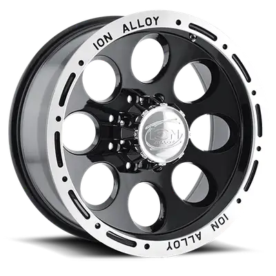 Ion Alloy Cast Aluminum Wheels 174 15x10 Machined Lip Black 6 On 139.7 Bolt Pattern -38 Offset ION Wheels