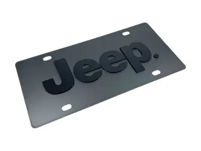 Eurosport Daytona Jeep Blacked Out Carbon Steel License Plate