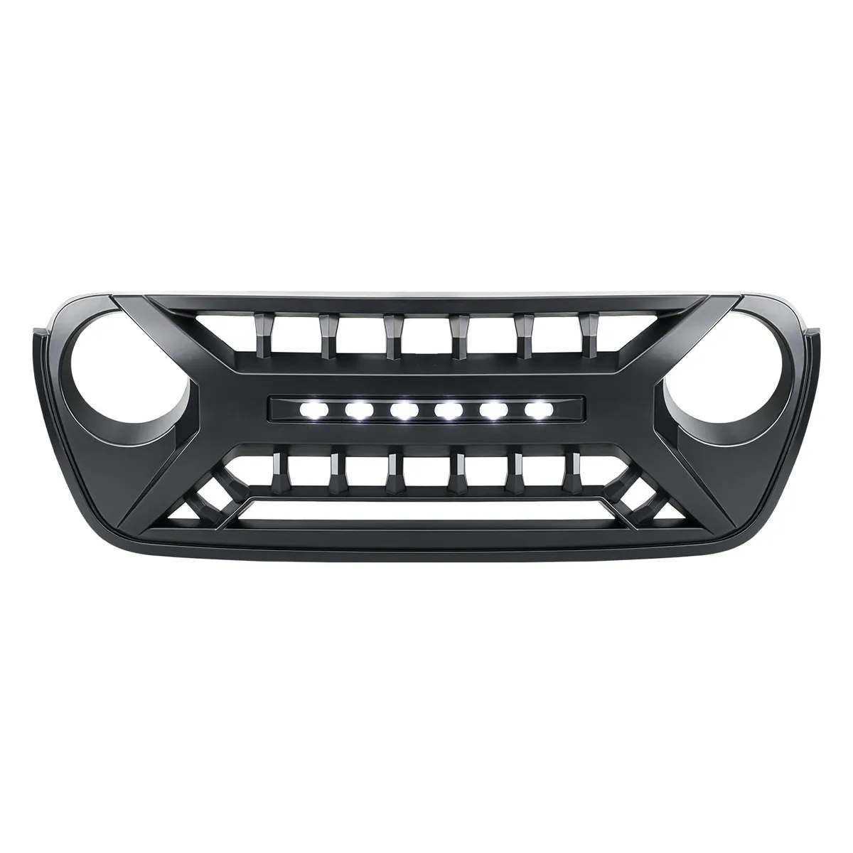 Armor Grille W/ Off-Road Lights - Matte Black For 18+ Jeep Wrangler JL & Gladiator JT product image