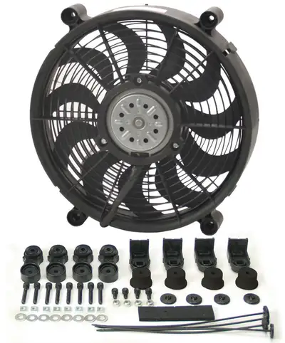 Derale 14 High Output Single RAD Pusher/Puller Fan with Premium Mount Kit