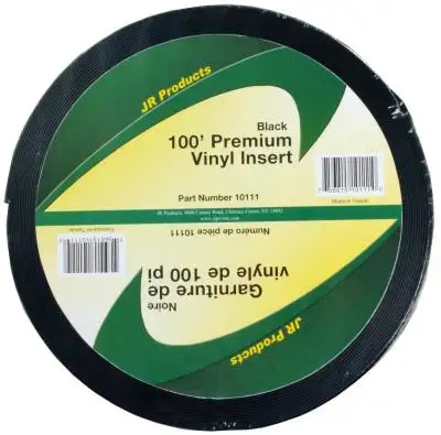 JR Products 100ft Premium Vinyl Insert Black