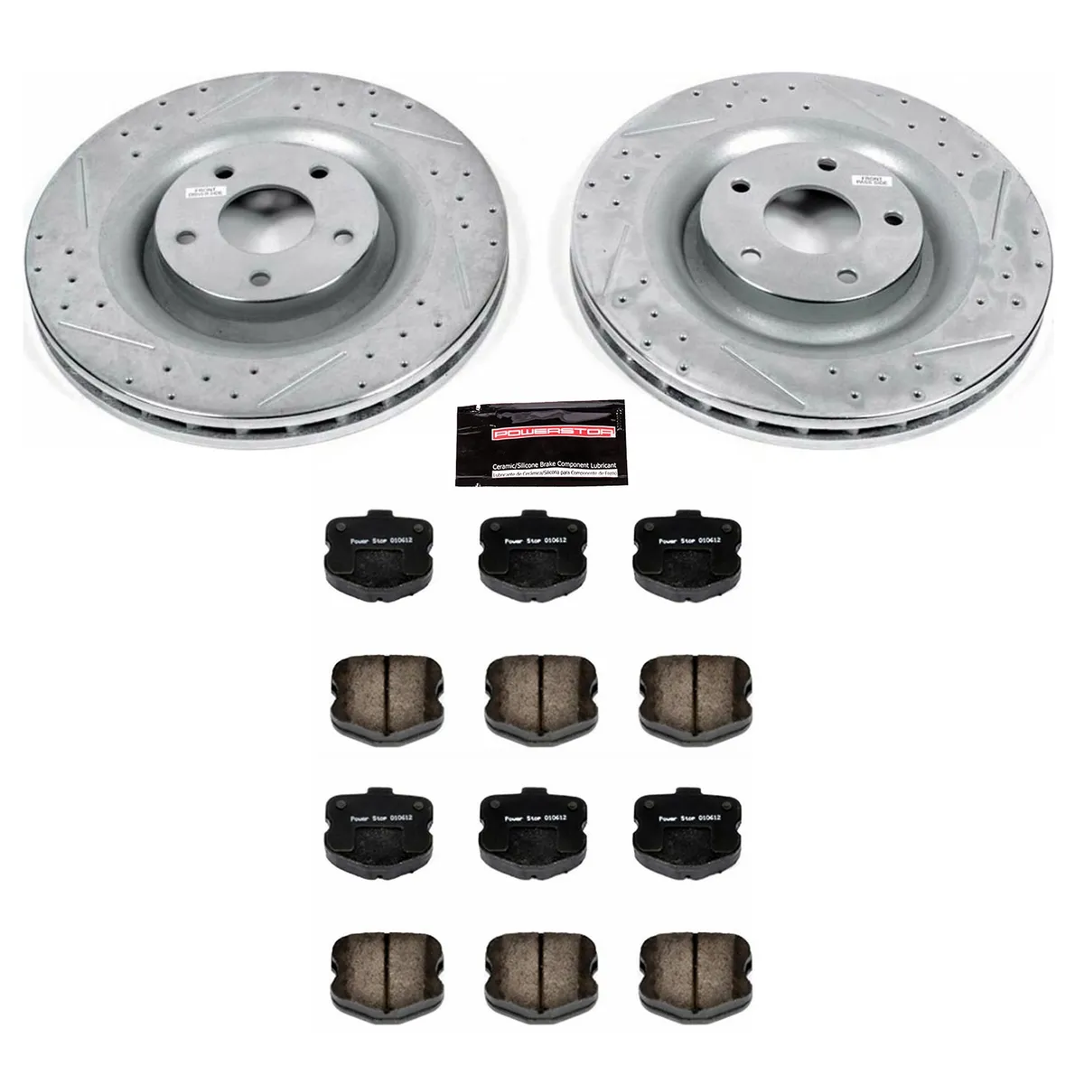 Z23 Evolution Sport Upgrade Kit: Drilled/Slotted Rotors; Carbon-Fiber Ceramic Pads W/Hardware product image