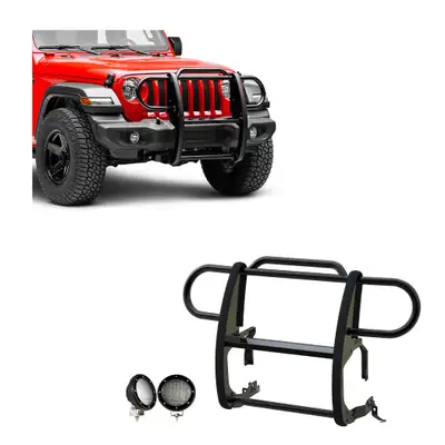 Black Horse Off Road Black Horse Grille Guard Kit Black 18-23 Jeep JL/JT
