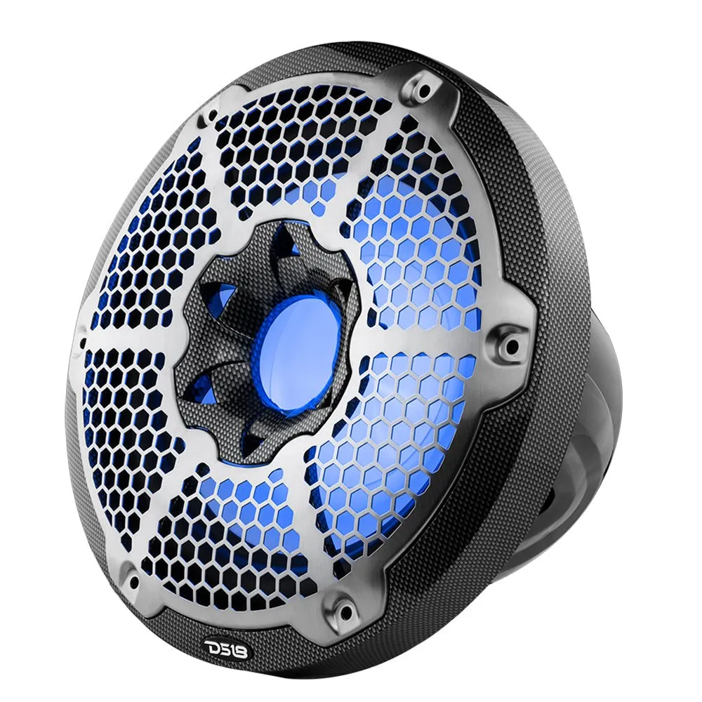 Nxl 10" Marine Subwoofer With LED RGB Lights 300 Watts Rms Svc 4-Ohm -Black Carbon Fiber product image