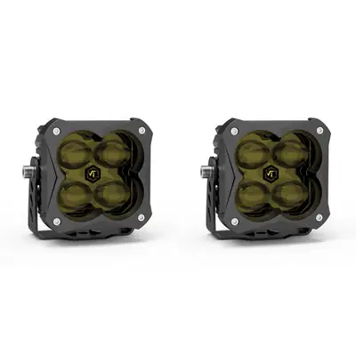 Vivid Lumen Industries FNG 3 RR SAE 3 Inch Backlit Fog Light Pods Yellow Dot/SAE Pair Vivid Lumen