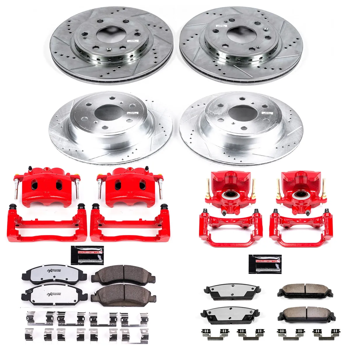 Z36 Truck/Tow Upgrade Kit: Drilled/Slotted Rotors; Carbon-Fiber Ceramic Pads; Powder Coated Calipers product image