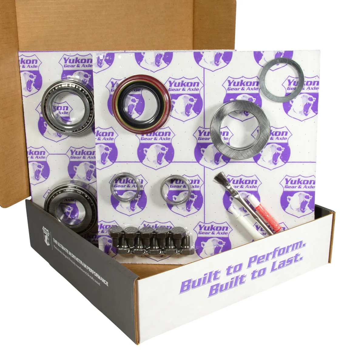 8.8 Inch Ford 3.55 Rear Ring & Pinion Install Kit 28 Spline Posi 2.25 Inch Axle Bearings 8.8 Ford 3.55 Rear R&P Gear/ Install Kit Package With 28 Spline Posi & Ak 1563 Axle Bearings (2.25 Inch Od) Yukon Gear product image