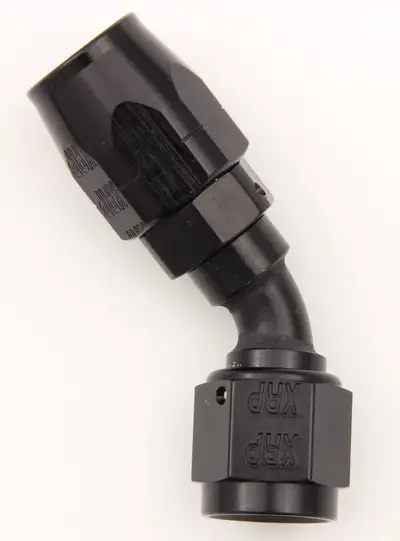 XRP #16 45 Deg Dbl Swivel Hose End Black