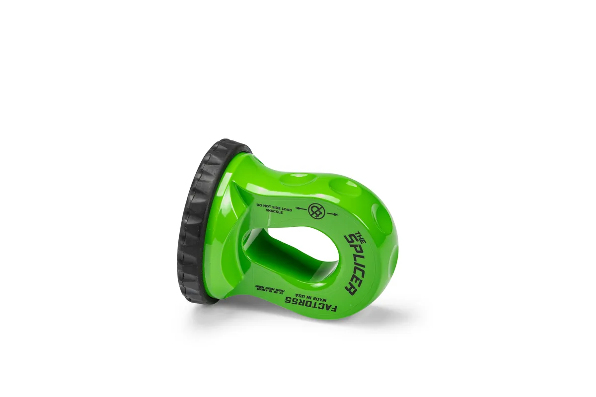 Factor 55 00352-08 Splicer 3/8-1/2 Synthetic Rope Splice-On Shackle Mount -- Green product image