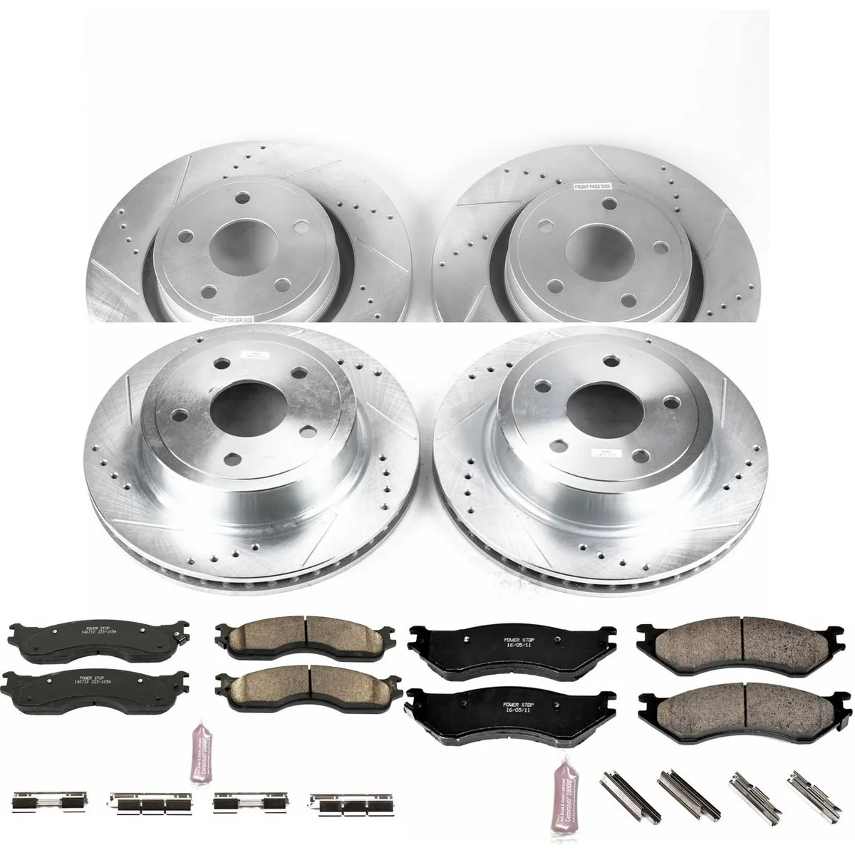 Z23 Evolution Sport Upgrade Kit: Drilled/Slotted Rotors; Carbon-Fiber Ceramic Pads W/Hardware product image