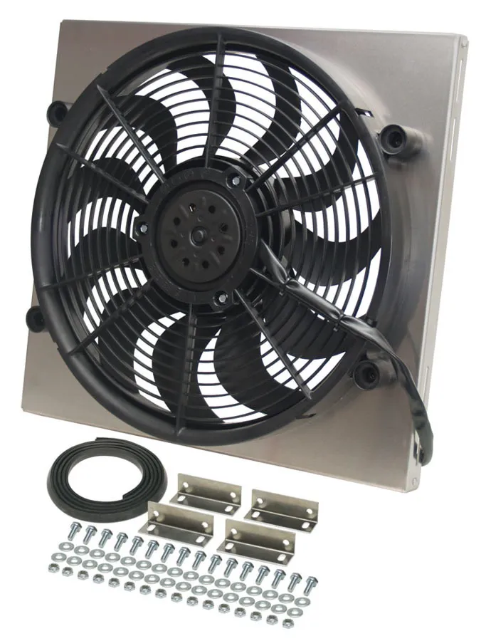 Derale Derale 16818 Powerpack - High Output Single 17 Electric RAD Fan/Aluminum Shroud Kit