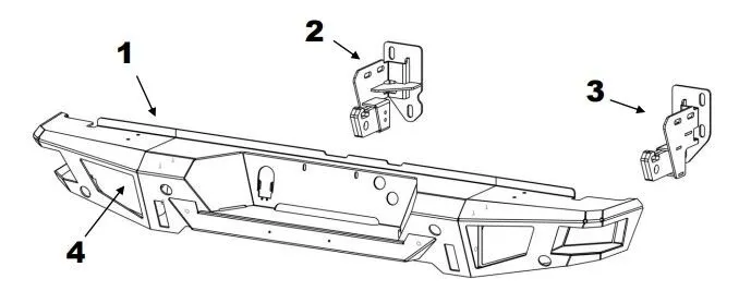 BR5.5 Light bar mount 2018 2019 Ford Light bar mount for F-150 product image