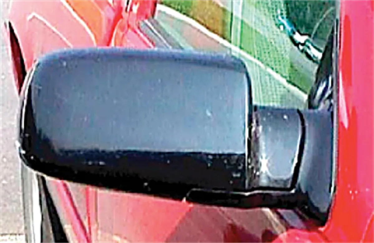Custom Towing Mirror Set; Fits Long/Thin Black Fold-Away Mirror Not Attached To An Arm; Pair; product image