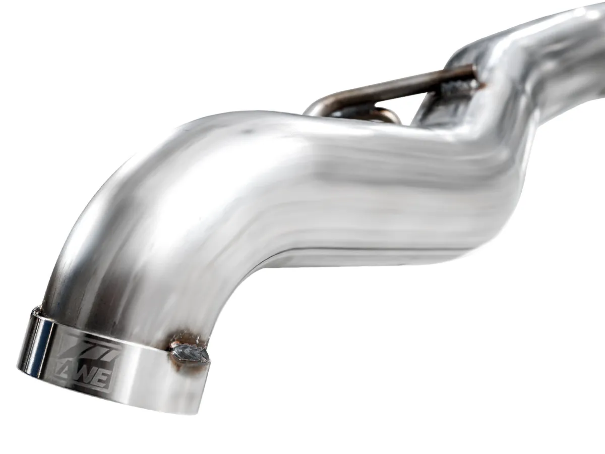 AWE 0FG Exhaust for 4th Gen Toyota Tacoma - Dual Chrome Silver Tips product image