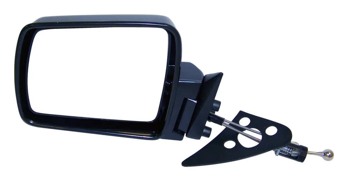 Crown Automotive Jeep Replacement 55034123 Left Manual Remote Folding Mirror for 1984-1996 XJ Cherokee, MJ Comanche, Black product image