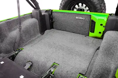 BedRug 0710 Wrangler JK Unlimited 5pc Carpet Cargo Kit Grey Bedrug W/Tailgate And Tubliner