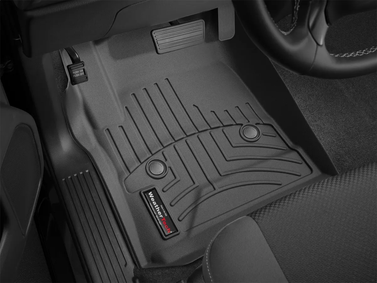 Black Front FloorLiner Chevrolet GMC Sierra / Sierra Denali Silverado 2014 + Fits Regular Cab only; Fits 1500 models only does not fit models equipped with 4x4 floor shifter product image