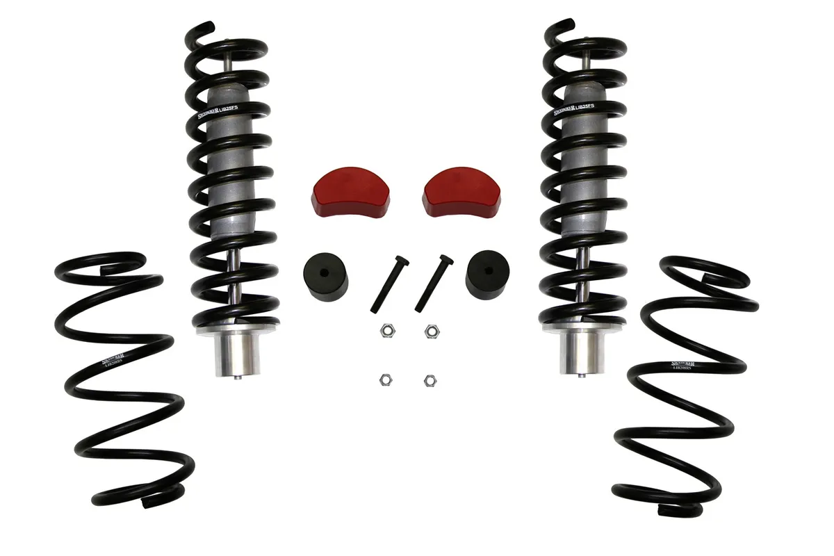 Lift Kit 2.5-3 Inch Lift 07-11 Dodge Nitro 08-12 Jeep Liberty Includes Front Struts Front Strut Coil Springs Rear Coil Springs Front Poly Bump Stops Rear Bump Stop Spacers Skyjacker product image