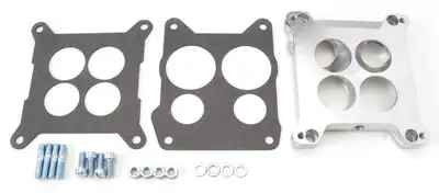 Edelbrock Edelbrock 2696 Carb Adapter for 4150 Square-Bore to Stock Quadrajet & Thermo-Quad Spread-Bore