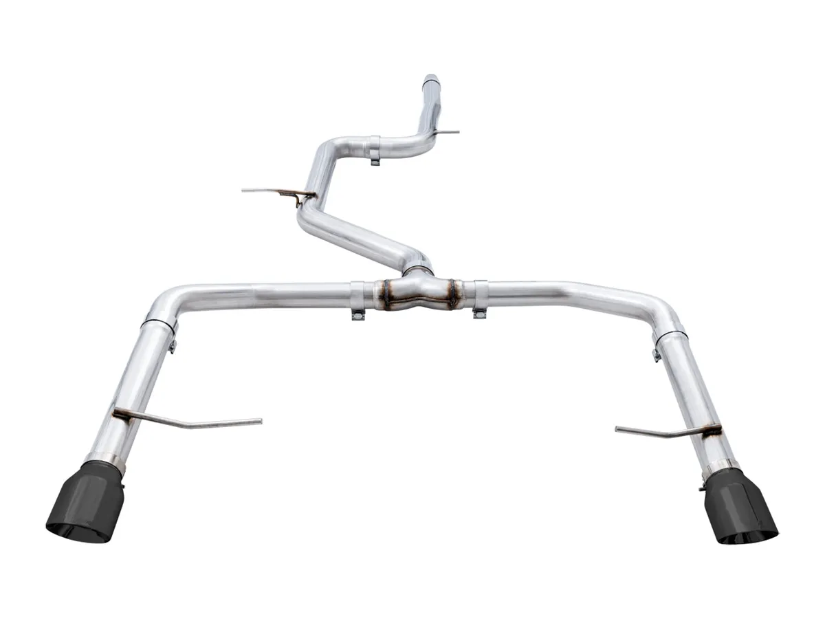 AWE Track Edition Exhaust - Non-Resonated - for MK7 Jetta GLI w/ Stock Downpipe - Chrome Silver Tips product image