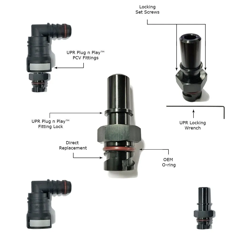 UPR Products UPR Plug N Play Adjustable Hi-Flo PCV Valve (2011-2023 Mustang, F150, Explorer, Hellcat) 5045-24