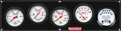 Quickcar Racing Products Extreme 4-1 Panel w/Tach OP/WT/OT/VT Black