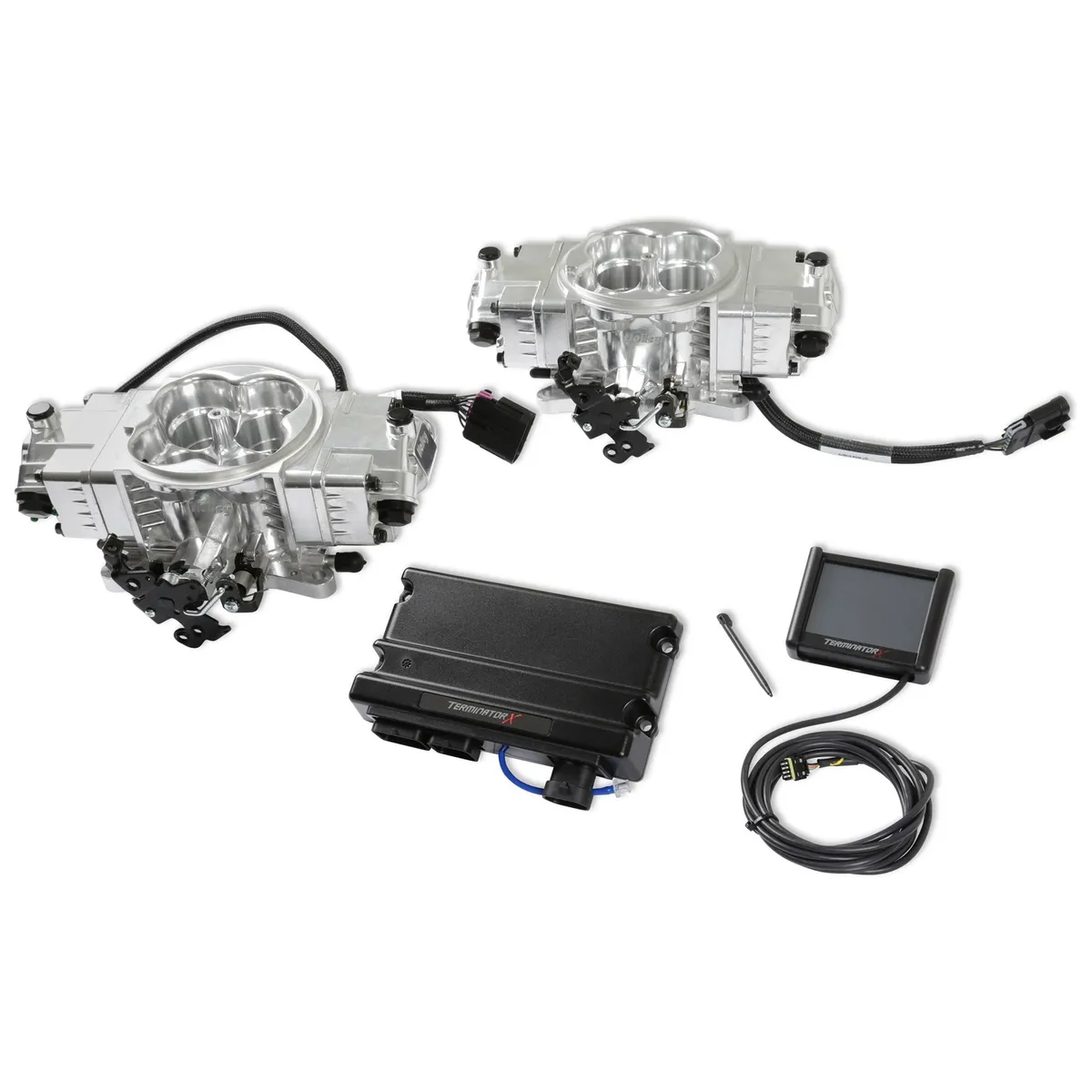 Holley Terminator X Stealth Kit 4150 2X4 - Shiny