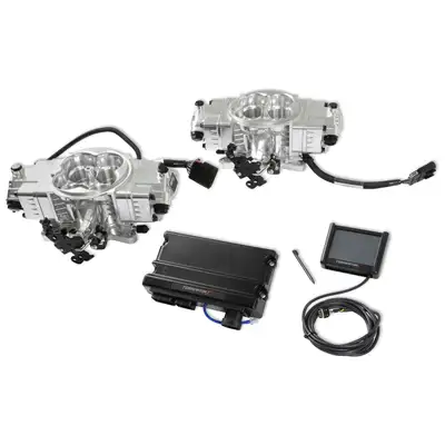 Holley Terminator X Stealth Kit 4150 2X4 - Shiny