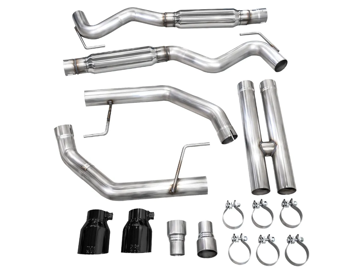 AWE Touring Edition Exhaust for S650 Ford Mustang GT Fastback - Dual Diamond Black Tips product image