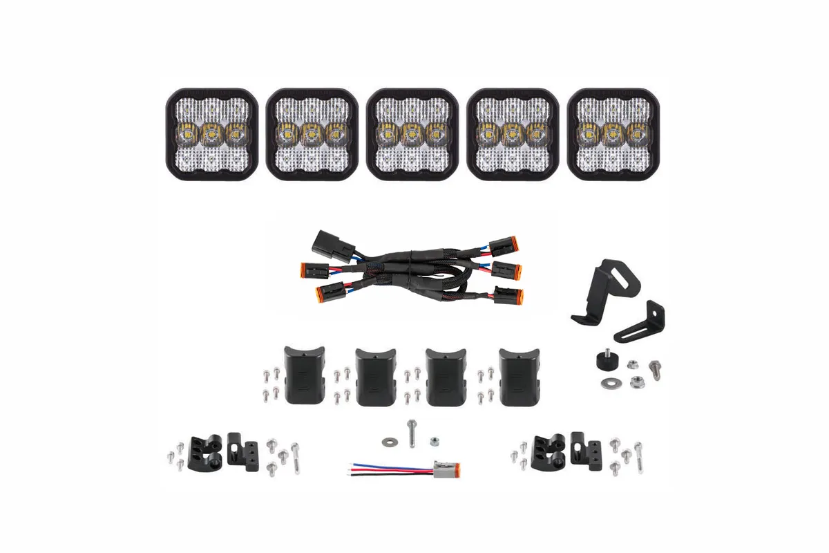 Diode Dynamics - SS5 Sport Universal CrossLink 5-Pod Lightbar White Combo product image