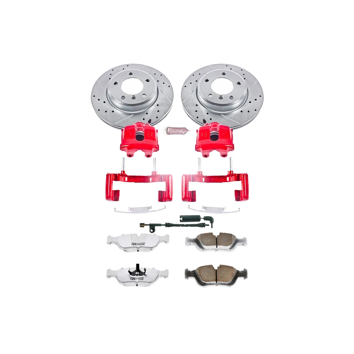 Z26 Street Warrior Upgrade Kit: Drilled/Slotted Rotors; Carbon-Fiber Ceramic Pads; Pad Sensors; Powder Coated Calipers product image