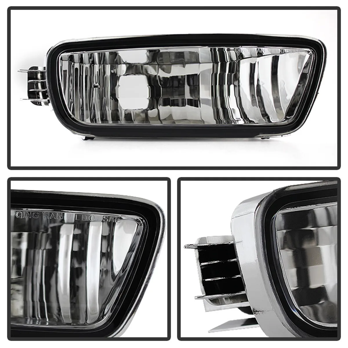 XTune Crystal Headlights; 6 pcs.; w/Amber Corner And Side Marker Lights; Chrome; product image