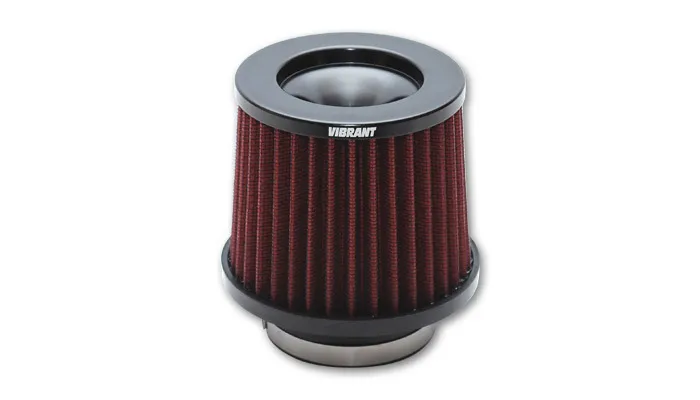 Vibrant Performance The Classic Performance Air Filter; 4 in. Inlet ID; 5 in. Filter Cap OD; 5.75 in. Filter Base OD; 6.25 in. Height;