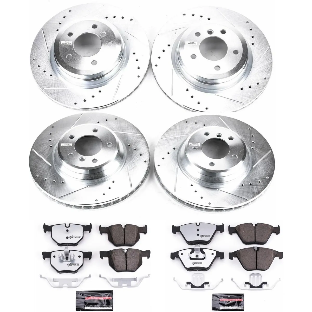 Z26 Street Warrior Upgrade Kit: Drilled/Slotted Rotors; Carbon-Fiber Ceramic Pads W/Hardware; Pad Sensors product image