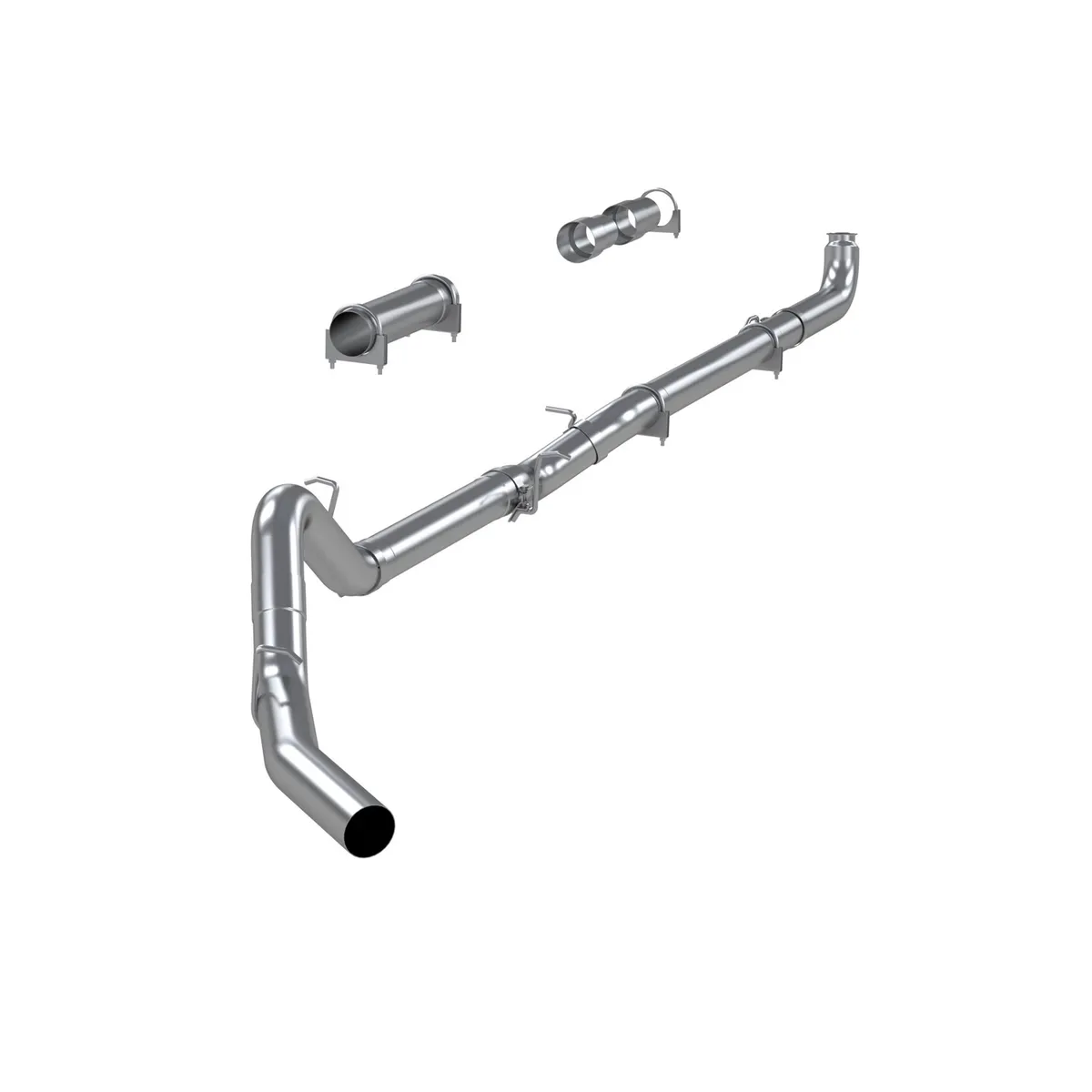 Armor Plus Cat Back Exhaust System; 4 in.; Incl. 4 in. Front Pipe/Ext. Pipe/Muffler Delete Pipes/Tailpipe/Hardware; No Tip; Single Side Exit; Off Road; 409 Stainless Steel; product image