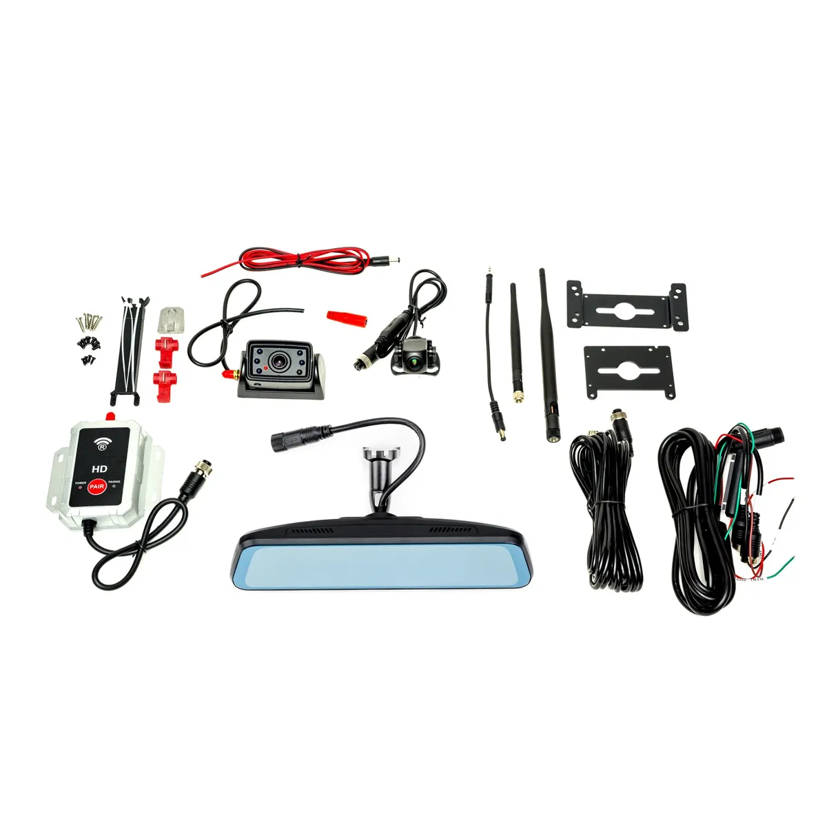 Wireless Transparent Trailer® System; IP68 Ir Trailer Camera 130 Degrees View; Wired Camera 170 Degrees H 130 Degrees V View; 9M Harness Included; 300Ft Range; product image