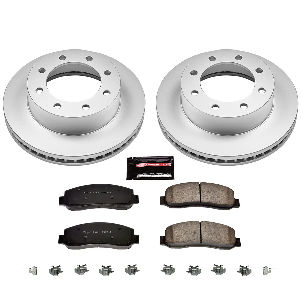 Z17 Geomet Coated Rotor Kit: Genuine Geomet Fully Coated Rotors; Ceramic Pads W/Hardware product image