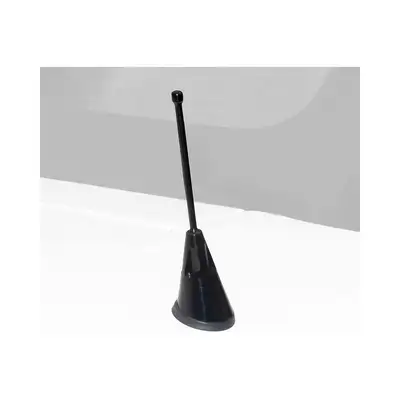 Drake Muscle Antenna; Black; Machined Aluminum; w/4 in. Mast;