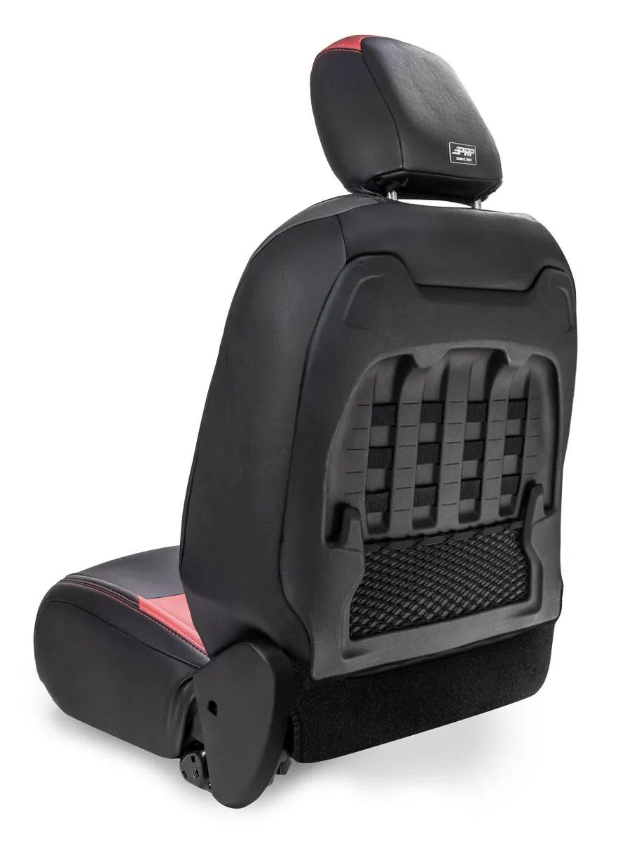 Front Seat Covers For 18-24 Jeep Wrangler JL 2 Door with Molle Back Pair Black and Gray PRP Seats product image