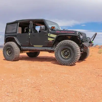 Combat Off Road Combat Off Road Front Full Metal Jacket Half Doors, Aluminum - Black Powder Coat - JL