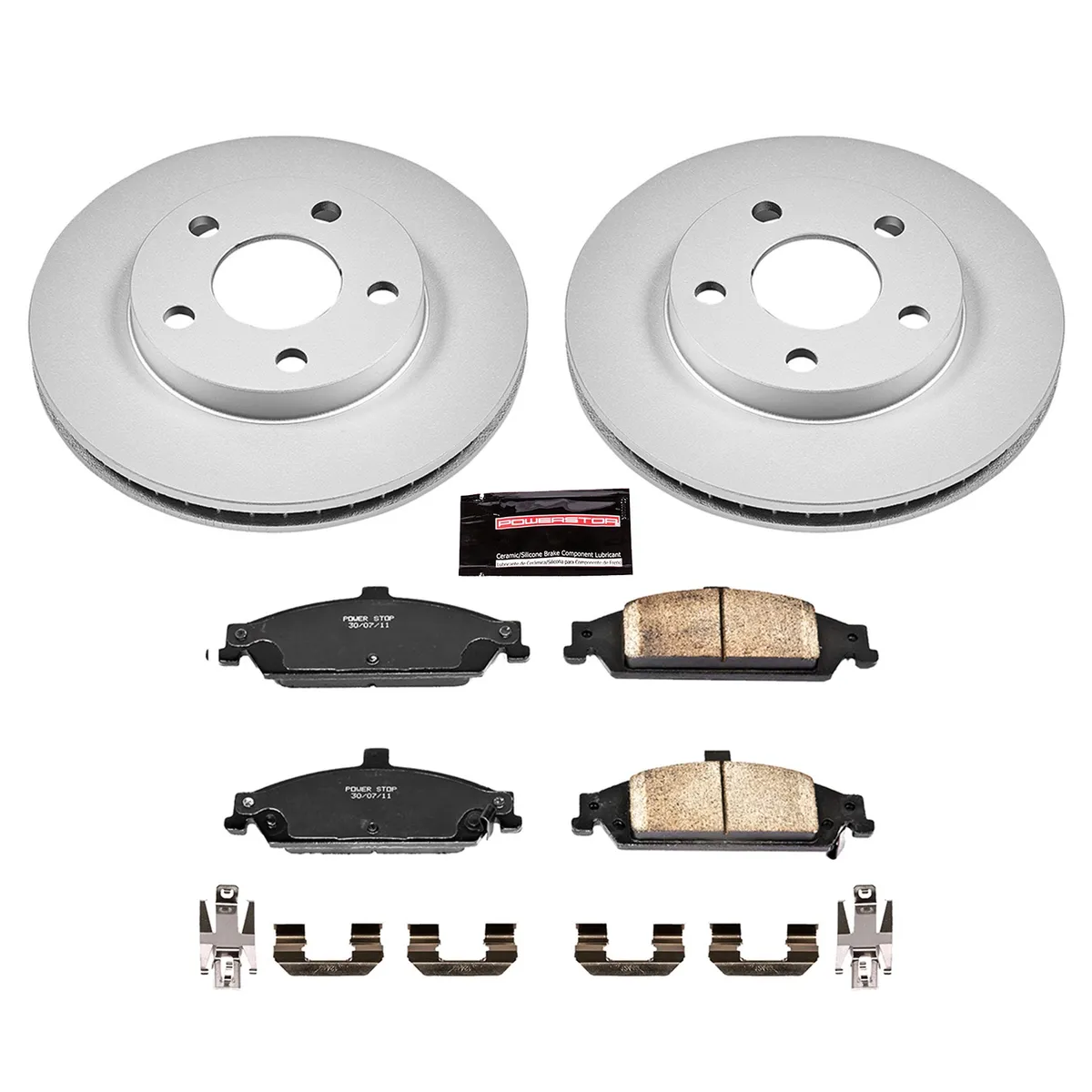 Z17 Geomet Coated Rotor Kit: Genuine Geomet Fully Coated Rotors; Ceramic Pads W/Hardware product image